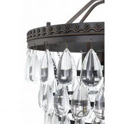 3-Light Oil Rubbed Bronze Lantern Rectangle Chandelier by Pia Ricco -KINWELL shop oil rubbed bronze pia ricco chandeliers 1jay 50343 4f 1000