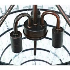 3-Light Oil Rubbed Bronze Lantern Rectangle Chandelier by Pia Ricco -KINWELL shop oil rubbed bronze pia ricco chandeliers 1jay 50343 c3 1000