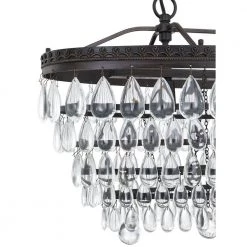 4-Light Oil Rubbed Bronze Glam Chandelier with Clear Glass Hanging Teardrop Crystals by Pia Ricco 14 4-Light Oil Rubbed Bronze Glam Chandelier with Clear Glass Hanging Teardrop Crystals by Pia Ricco -KINWELL shop oil rubbed bronze pia ricco chandeliers 1jay 50344 1f 1000