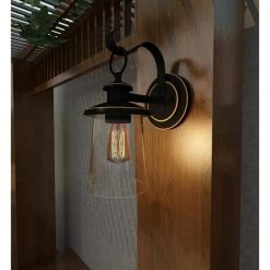 12 in. H 1-Light Oil Rubbed Bronze Hardwired Outdoor Wall Lantern Sconce (1-Pack） by Pia Ricco -KINWELL shop oil rubbed bronze pia ricco outdoor sconces 1jay 12571 1 40 1000