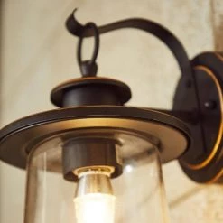 12 in. H 1-Light Oil Rubbed Bronze Hardwired Outdoor Wall Lantern Sconce (1-Pack） by Pia Ricco -KINWELL shop oil rubbed bronze pia ricco outdoor sconces 1jay 12571 1 4f 1000