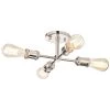 4-Light Polished Nickel Indoor Semi-Flush Mount-Light with Metal by Jushua -KINWELL shop polished nickel jushua flush mount lights sd cy ca1957 fm 64 1000