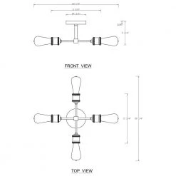 4-Light Polished Nickel Indoor Semi-Flush Mount-Light with Metal by Jushua -KINWELL shop polished nickel jushua flush mount lights sd cy ca1957 fm 76 1000