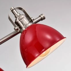 24 in. 3-Light Red Dimmable Bath Sconce Vanity Light with Metal Shade by Jushua -KINWELL shop red jushua vanity lighting gol a40025 44 1000