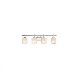 5.5 in. 4-Light Shade Dimmable Vanity Light with Ctystal Accents by Jushua