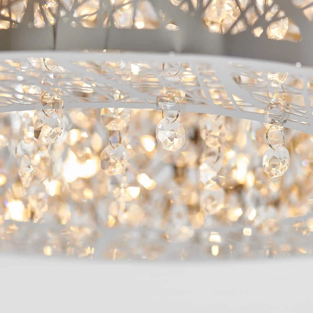 Crystal Nest 26-Watt Integrated LED Chrome Stainless Steel Modern Hanging Pendant Light Chandelier for Dining Room by Artika 9 Crystal Nest 26-Watt Integrated LED Chrome Stainless Steel Modern Hanging Pendant Light Chandelier for Dining Room by Artika - Image 7