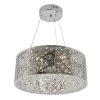 Crystal Nest 26-Watt Integrated LED Chrome Stainless Steel Modern Hanging Pendant Light Chandelier for Dining Room by Artika -KINWELL shop stainless steel artika chandeliers cnled c1 64 1000