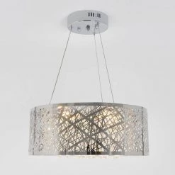 Crystal Nest 26-Watt Integrated LED Chrome Stainless Steel Modern Hanging Pendant Light Chandelier for Dining Room by Artika 12 Crystal Nest 26-Watt Integrated LED Chrome Stainless Steel Modern Hanging Pendant Light Chandelier for Dining Room by Artika -KINWELL shop stainless steel artika chandeliers cnled c1 c3 1000