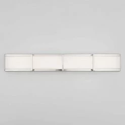 Subway 35 in. 4-Light Stainless Steel LED Modern Bath Vanity Light Bar for Bathroom by Artika 12 Subway 35 in. 4-Light Stainless Steel LED Modern Bath Vanity Light Bar for Bathroom by Artika -KINWELL shop stainless steel artika vanity lighting trk4sub n on 4f 1000