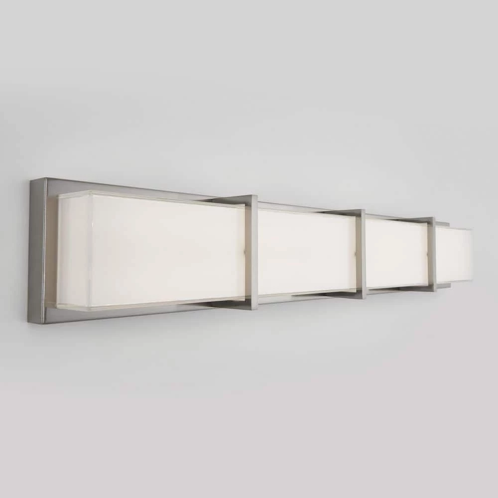 Subway 35 in. 4-Light Stainless Steel LED Modern Bath Vanity Light Bar for Bathroom by Artika 6 Subway 35 in. 4-Light Stainless Steel LED Modern Bath Vanity Light Bar for Bathroom by Artika - Image 4
