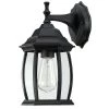 1-Light Textured Black Not Solar Outdoor Wall Lantern Sconce with Clear Glass by Pia Ricco 1 1-Light Textured Black Not Solar Outdoor Wall Lantern Sconce with Clear Glass by Pia Ricco -KINWELL shop textured black pia ricco outdoor sconces 1jay 19281 64 1000
