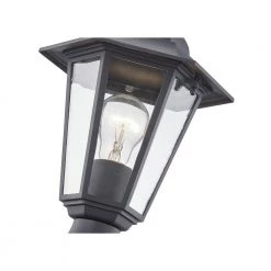1-Light Textured Black Outdoor Post Lantern with Clear Glass by Pia Ricco 14 1-Light Textured Black Outdoor Post Lantern with Clear Glass by Pia Ricco -KINWELL shop textured black pia ricco post light sets 1jay 17401bk 1f 1000