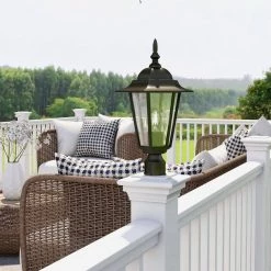 1-Light Textured Black Outdoor Post Lantern with Clear Glass by Pia Ricco 13 1-Light Textured Black Outdoor Post Lantern with Clear Glass by Pia Ricco -KINWELL shop textured black pia ricco post light sets 1jay 17401bk 4f 1000