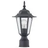 1-Light Textured Black Outdoor Post Lantern with Clear Glass by Pia Ricco 2 1-Light Textured Black Outdoor Post Lantern with Clear Glass by Pia Ricco -KINWELL shop textured black pia ricco post light sets 1jay 17401bk 64 1000