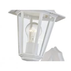 1-Light Textured White Not Solar Outdoor Wall Lantern Sconce with Clear Glass by Pia Ricco 12 1-Light Textured White Not Solar Outdoor Wall Lantern Sconce with Clear Glass by Pia Ricco -KINWELL shop textured white pia ricco outdoor sconces 1jay 17331wh 1f 1000
