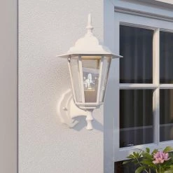 1-Light Textured White Not Solar Outdoor Wall Lantern Sconce with Clear Glass by Pia Ricco 10 1-Light Textured White Not Solar Outdoor Wall Lantern Sconce with Clear Glass by Pia Ricco -KINWELL shop textured white pia ricco outdoor sconces 1jay 17331wh c3 1000