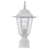 1-Light Textured White Outdoor Post Light with Clear Glass by Pia Ricco -KINWELL shop textured white pia ricco post light sets 1jay 17401wh 64 1000