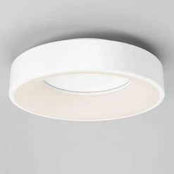 Aiden 13 in. 1-Light White LED Flush Mount Ceiling Light by Artika -KINWELL shop white artika flush mount lights fm aic hd2wh 44 1000