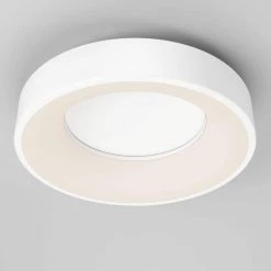 Aiden 13 in. 1-Light White LED Flush Mount Ceiling Light by Artika -KINWELL shop white artika flush mount lights fm aic hd2wh fa 1000