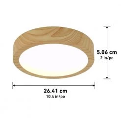 Dryad 10 in. 1-Light Wood LED Aluminum Flush Mount Ceiling Light for Bedroom by Artika -KINWELL shop wood artika flush mount lights 10fm wo 40 1000
