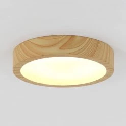 Dryad 10 in. 1-Light Wood LED Aluminum Flush Mount Ceiling Light for Bedroom by Artika -KINWELL shop wood artika flush mount lights 10fm wo 4f 1000