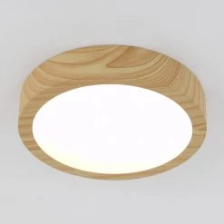 Dryad 10 in. 1-Light Wood LED Aluminum Flush Mount Ceiling Light for Bedroom by Artika -KINWELL shop wood artika flush mount lights 10fm wo c3 1000